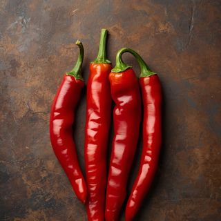Lange rote Paprika