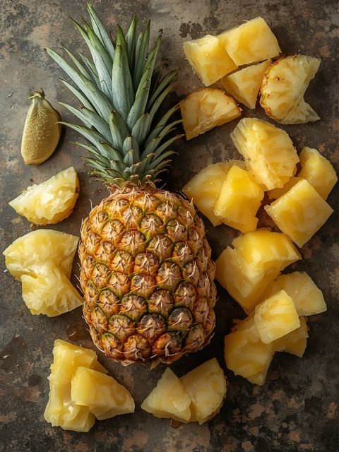 Ananas, in Ananassaft, konserviert, nicht abgetropft