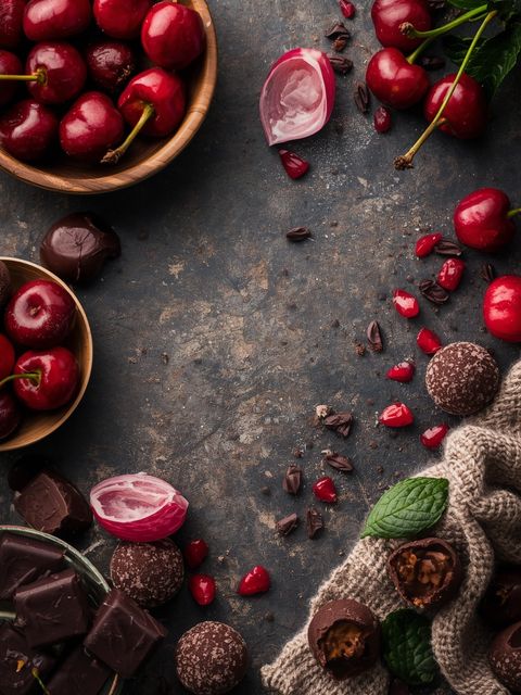 Dark Chocolate with Cherry – 64% Cocoa Truffles