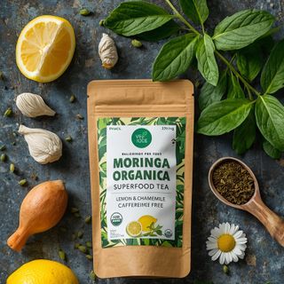 Moringa Organic Superfood Tea Bags – Lemon & Chamomile, Caffeine Free