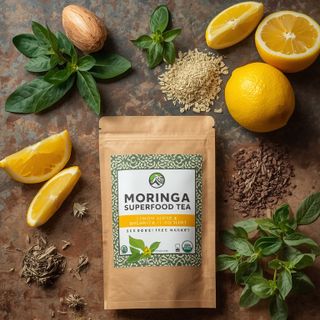 Moringa-Bio-Tee – Zitrone & Kamille, koffeinfrei, Superfood (Teebeutel)