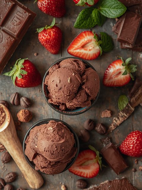 Rich Chocolate & Creamy Chocolate Ice Cream