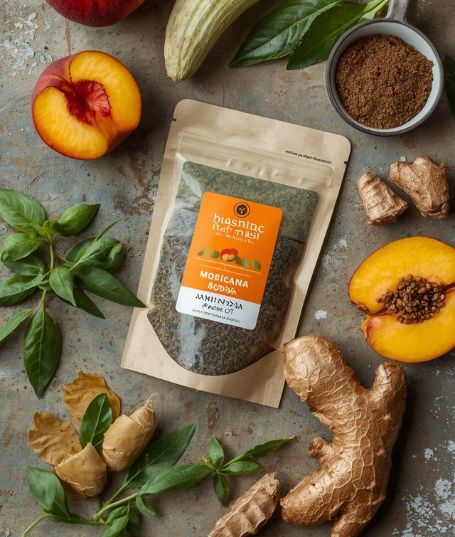 Peach & Ginger Tea Bags – Caffeine Free, Organic Moringa Superfood