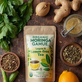 <span>Bio-Moringa-Tee</span> <span>koffeinfrei</span> <span>mit Zitrone & Ingwer – Superfood, Teebeutel</span>