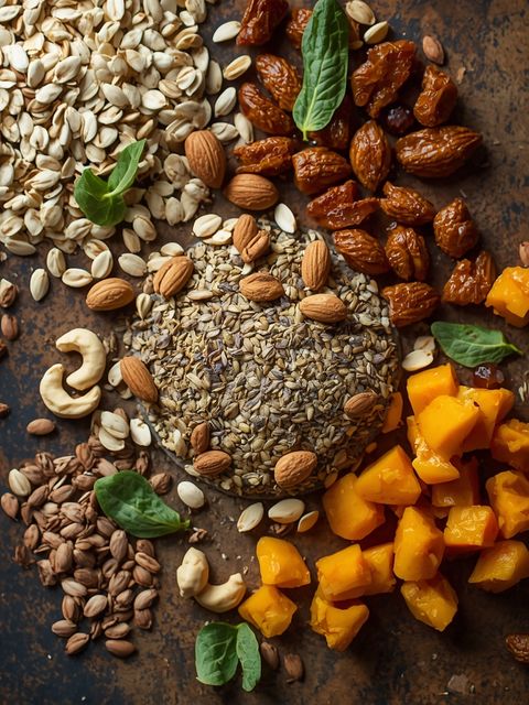 Bio-Sportler-Müsli mit Hafer, Mandeln, Cashews, Rosinen, Kürbis & Leinsamen – Athleten-Brennstoff