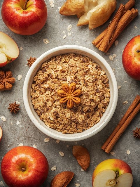 Apfel-Zimt – glutenfreie Haferflocken, Apfel + Zimt