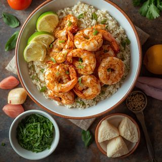 Parmesan Shrimp Rice Bowl