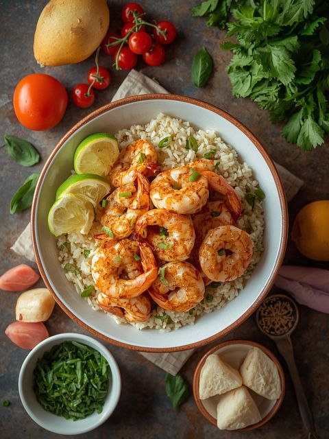 Parmesan Shrimp Rice Bowl