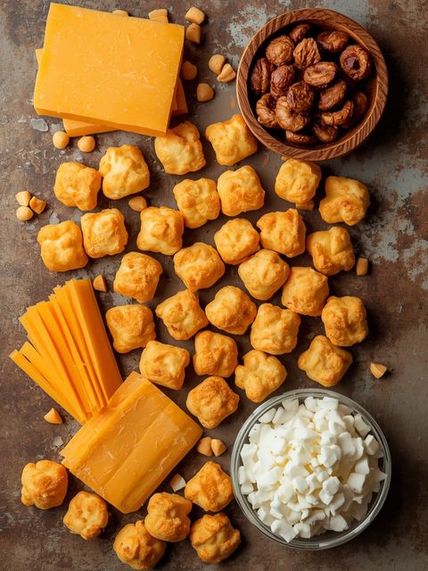 Vegan White Cheddar Crunch Puffs, Vegan White Cheddar