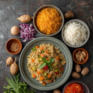 Nasi goreng, przygotowany