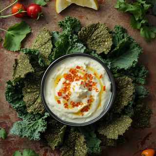 Great Scott! – Kale Chips with Bombay Ranch Dip