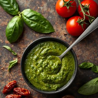 Pesto Sauce with Sun-Dried Tomatoes