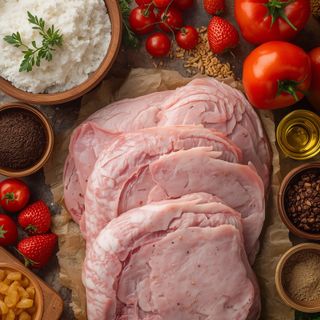 Truthahnbrust, Schnitzel oder Geschnetzeltes, Grebraten (ohne Zusatz von Fett und Salz)