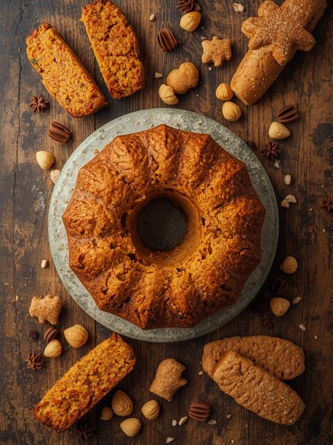 Rührkuchen, gefrorener Lebkuchen