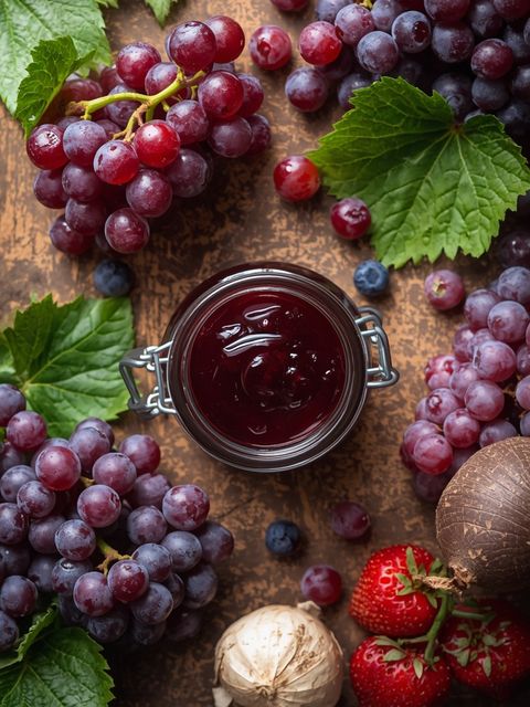 Zuckerfreie Concord-Traubenmarmelade