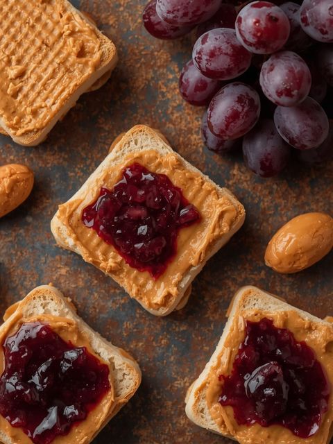 Peanut Butter & Grape Jelly Sandwiches, Peanut Butter and Grape Jelly