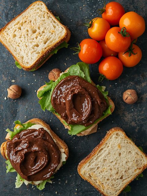 <span>Sandwiches with Chocolate-Hazelnut Spread</span>
