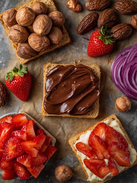 Sandwiches with Chocolate-Hazelnut Spread