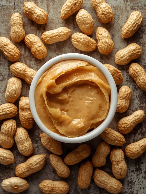 Leichte cremige Erdnussbutter aus gerösteten Erdnüssen