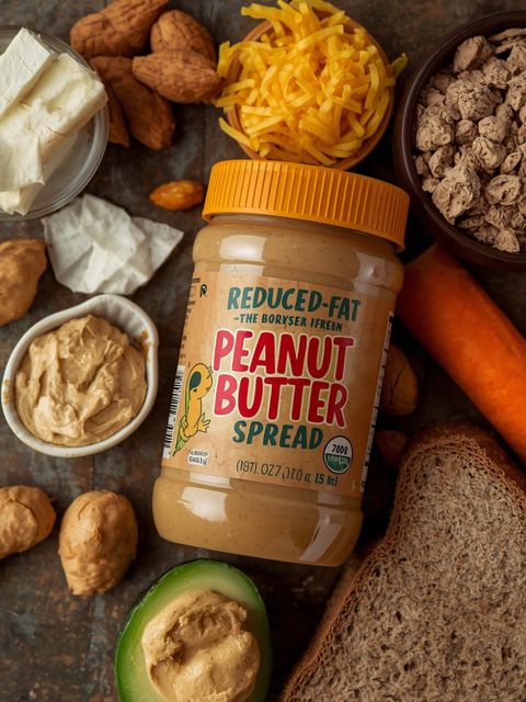Cremige Erdnussbutter mit reduziertem Fettgehalt, Streichfähig