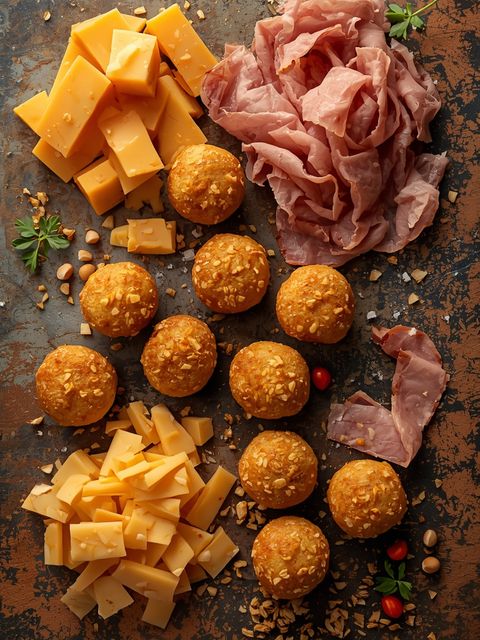 Uncured Ham & Cheddar Bites, Uncured Ham & Cheddar