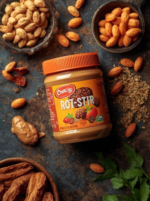 Crunchy Dark Roasted No-Stir Peanut Butter Spread, Crunchy Dark Roasted