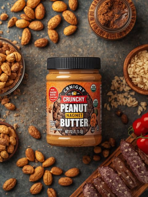 Crunchy Dark Roasted No-Stir Peanut Butter Spread, Crunchy Dark Roasted