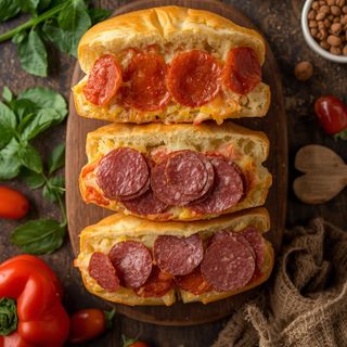 Kanapki nadziewane pizza pepperoni, pizza pepperoni