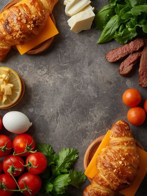 <b>Frühstücks-Croissants</b> mit <b>Wurst, Ei & Käse</b>