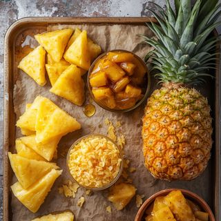 Ananas, in Sirup, konserviert, abgetropft