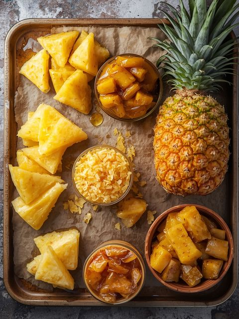 Ananas, in Sirup, konserviert, abgetropft