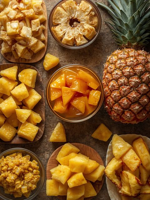 Pineapples, in Syrup, Preserved, Drained