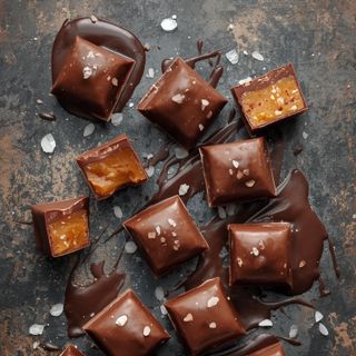 Chocolate-Covered Sea Salt Caramels, Chocolate-Covered Sea Salt