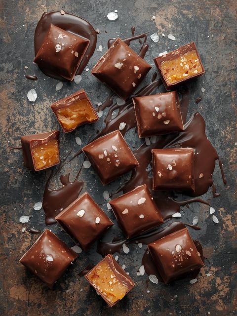 Chocolate-Covered Sea Salt Caramels, Chocolate-Covered Sea Salt