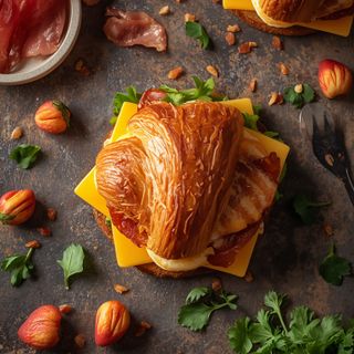 Bacon, Egg & Cheese Croissant Breakfast Sandwich