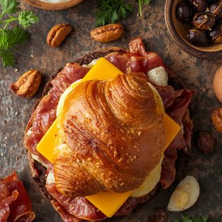 Bacon, Egg & Cheese Croissant Breakfast Sandwich