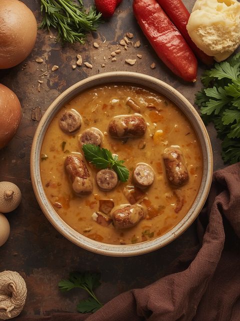 Frühstücksschale mit Biscuit und Würstchen-Gravy, Biscuit & Wurst-Gravy