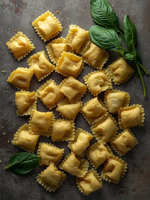 Tortellini mit Ricotta und Spinat