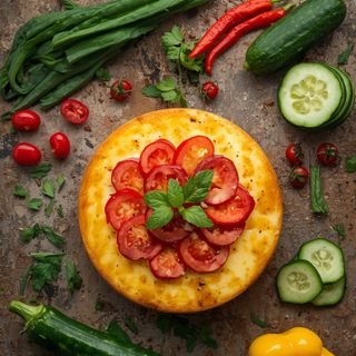 Cheesecake with Spicy Cucumber
