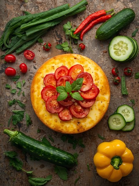 Cheesecake with Spicy Cucumber