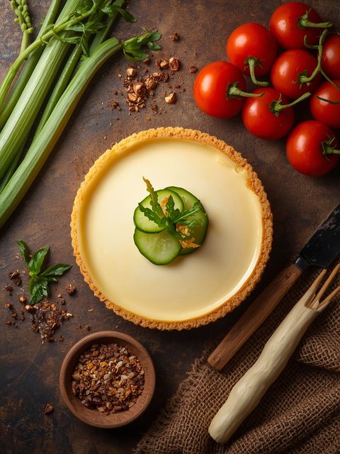 Käsekuchen mit scharfem Gurkerl