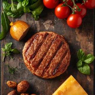 Grilled and Barbecue Patty with Gouda