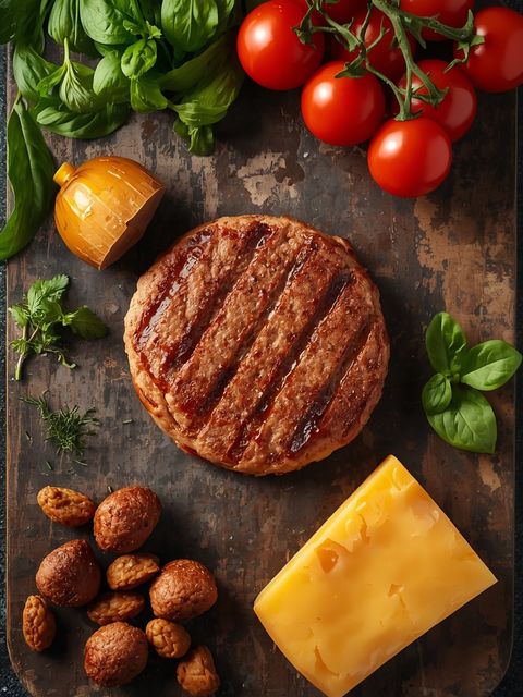 Grilled and Barbecue Patty with Gouda