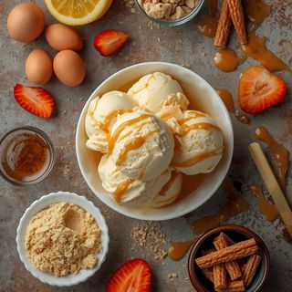 Salz-Karamell-Käsekuchen-Eis