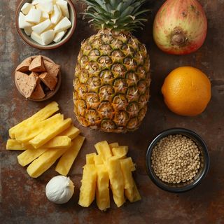 Ananas, mit Süßungsmittel, konserviert, abgetropft