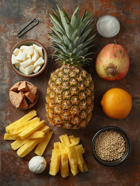 Ananas, mit Süßungsmittel, konserviert, abgetropft