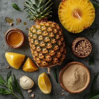 Pineapple, with Sweetener, Preserved, Drained