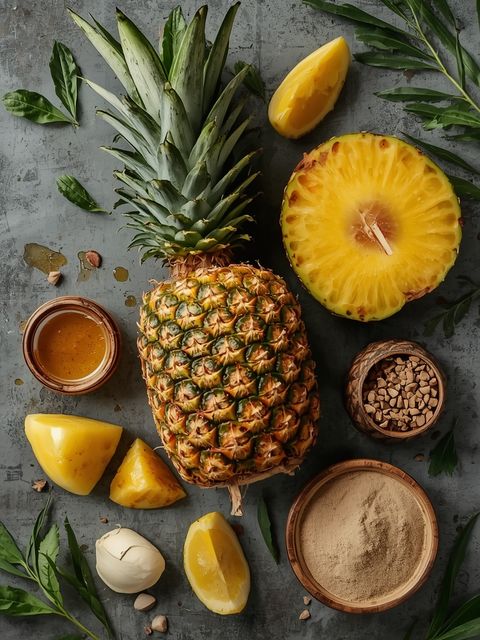 Pineapple, with Sweetener, Preserved, Drained