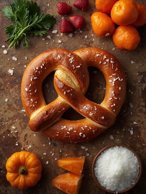 Pretzel Roll (with iodized salt)