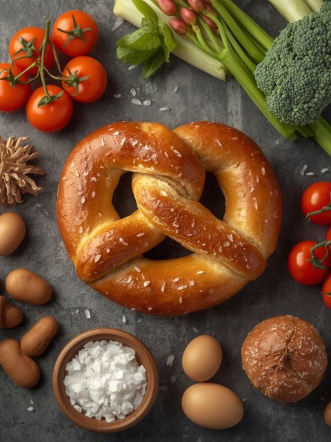 Laugenbrötchen (mit jodiertem Salz)